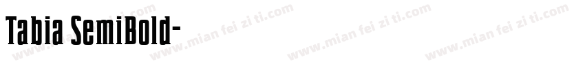 Tabia SemiBold字体转换